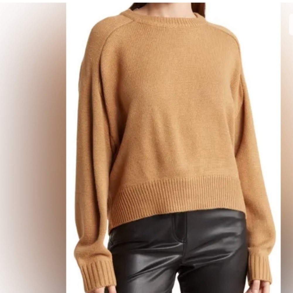 Elodie Crew Neck Tan Sweater